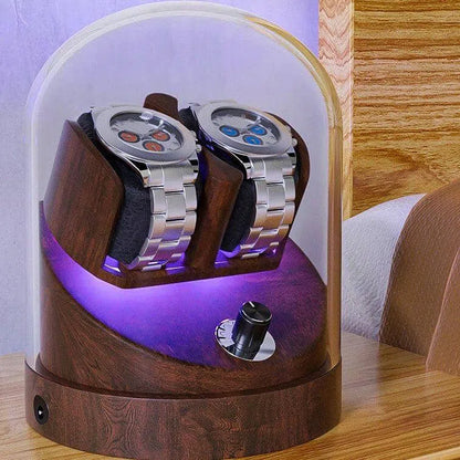 Rotomat na 2 zegarki pod szklanym kloszem, z oświetleniem LED, ujęcie 5