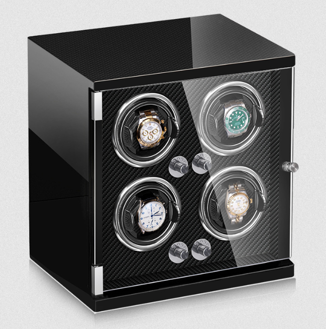 Rotomat na 4 zegarki z włókna węglowego, z podświetleniem LED, ujęcie 4