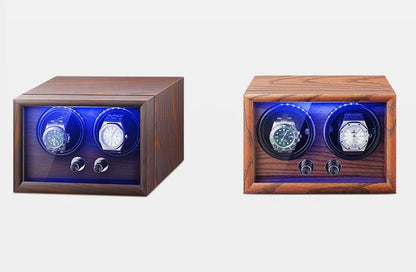 Rotomat na zegarki w całości z drewna, z podświetleniem LED, ujęcie 6