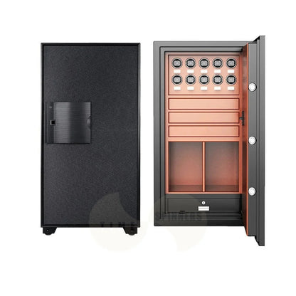 Rotomat z sejfem ognioodpornym, stalowy, zamek biometryczny i alarm, wersja rozmiar V